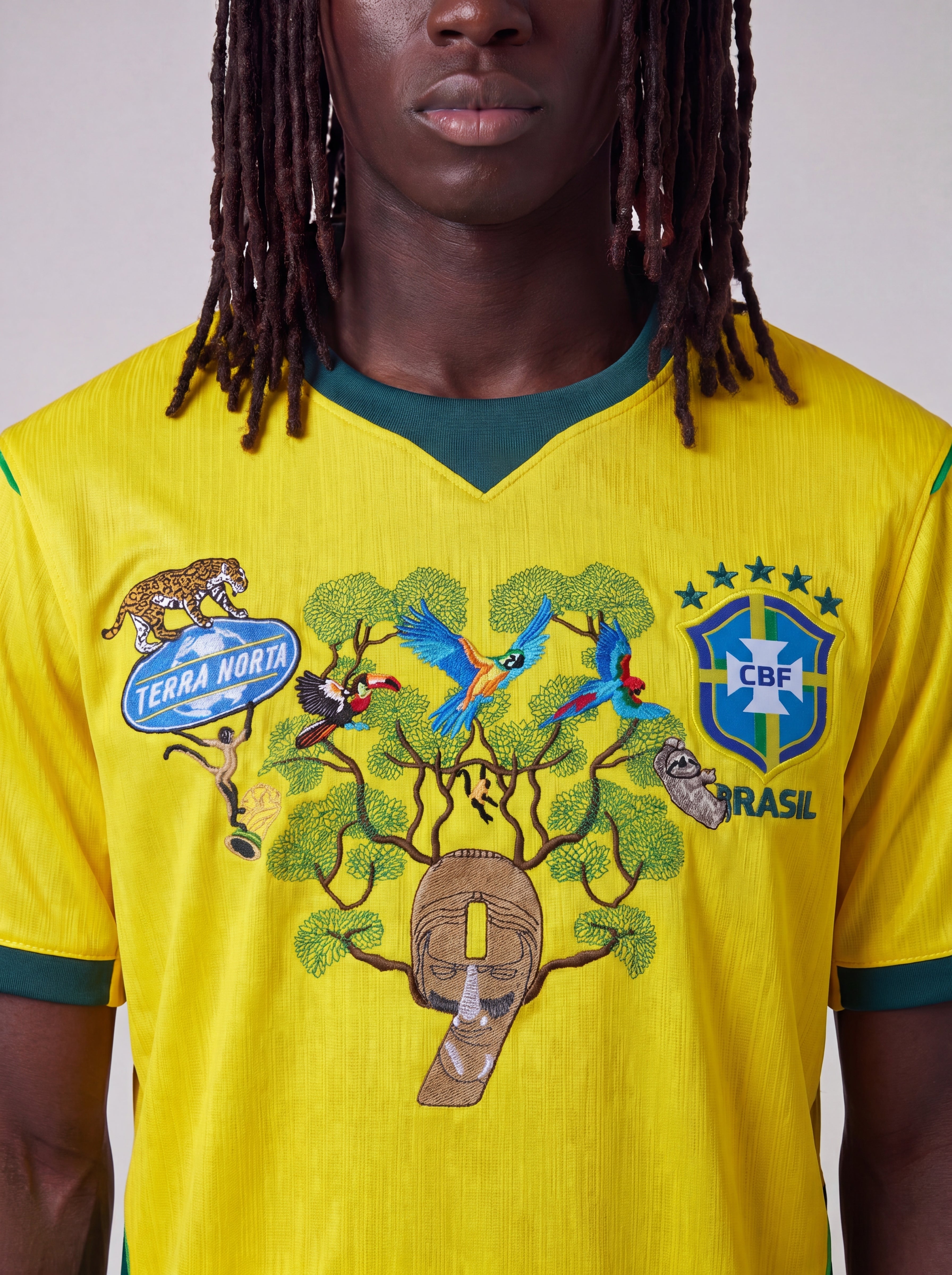 BRAZIL EMBROIDERY JERSEY