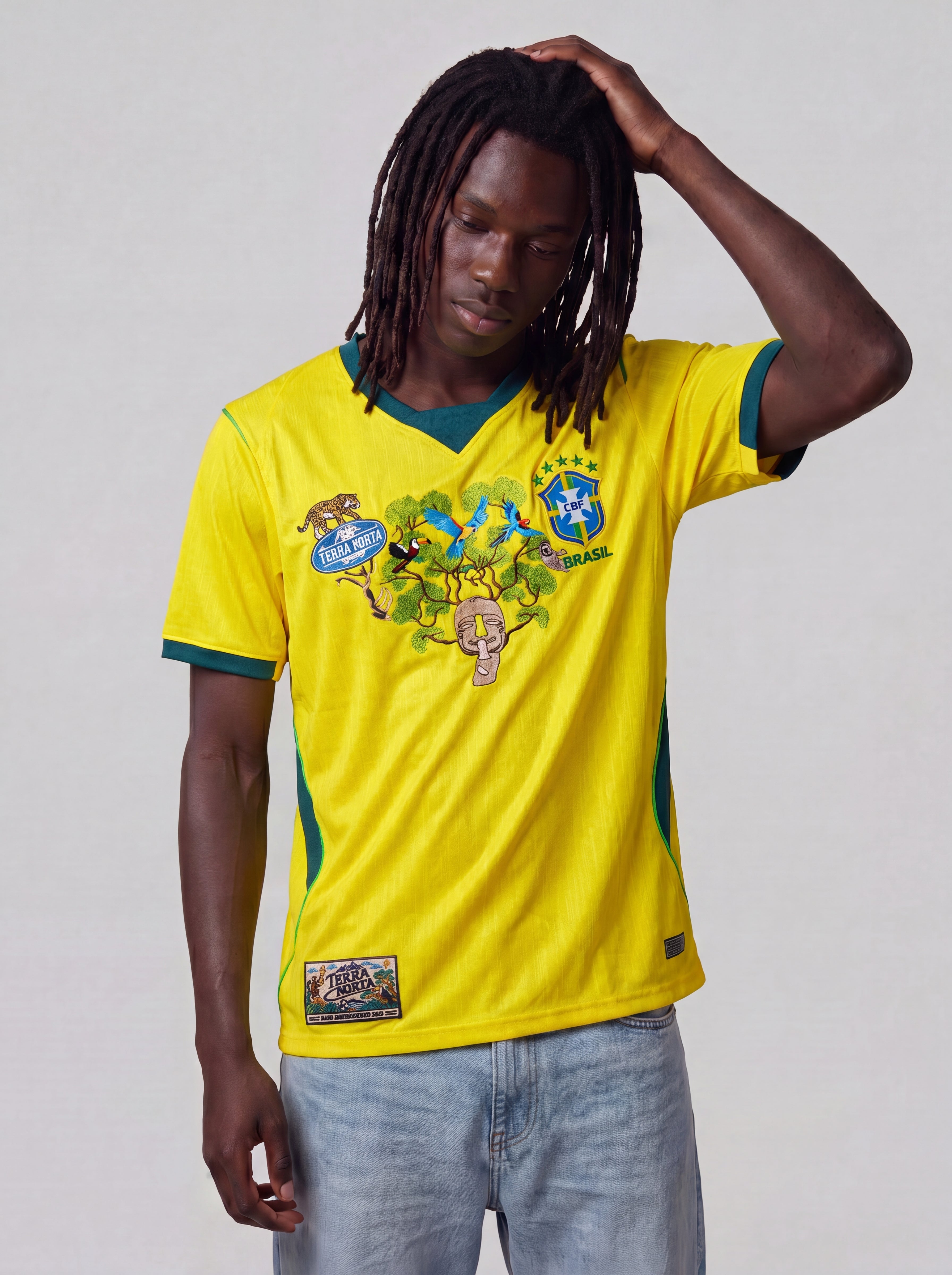BRAZIL EMBROIDERY JERSEY